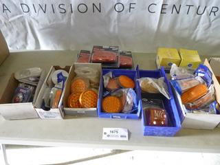 Qty of Truck/Trailer Lights, Emergency Lamps, Reflectors in Various Sizes and Colours, (T-3-3)