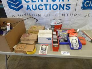 Qty of Bearings, Dust Masks, Tough Stripe Tape, Gasket Kits, Rotary Switches and Butt Connectors, (T-3-3)