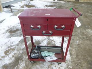 (1) Tool Box Roller Cabinet Cart Size 15 In. x 29 In. x 42 In., Tools Included (Z)