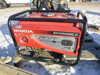 Honda Generator, 120 V, 60 Hz, Rated 2.3 KVA 3600 RPM, Model EP2500CX, *Note: Turns Over, Doesn't Start* (Row 3)