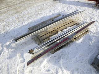 Misc. Truck Accessories: (2) Truck Box Rail Guards, (2) Checker-Plated Guards, (2) Chrome Box Guards (Row 2)