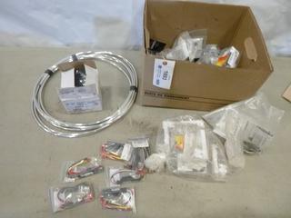 Assortment of RV Applications, (1) Box of Mounting Hardware, Awning Slide Control, Power Cup Holder, Chrome Trim, (F-2)