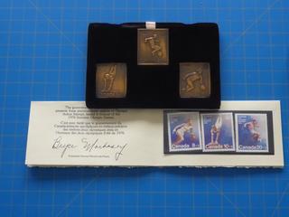 1976 Summer Olympic Games, Canada Post Precious Metal Replicas of the Olympic Action Stamps
