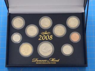 2008 Denver Mint World Reserve Monetary Exchange, Never Circulated Coin Set