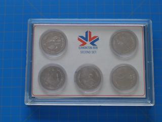 1978 XI Commonwealth Games in Edmonton, Set of 5 Coins, *Note: Second Set*