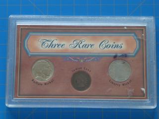 (3) Rare Coins: USA Buffalo Nickel, US Liberty Nickel, USA Indian Cent