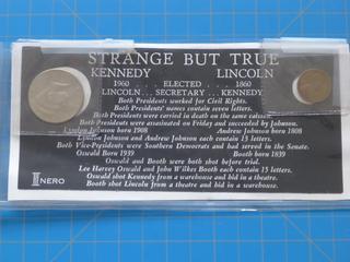 Lincoln and Kennedy Coin Set Strange But True!, 2 Coin Set 1860 and 1960 Coins?