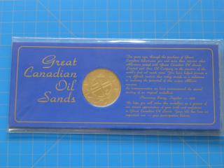 1975 "Great Canadian Oil Sands" Collectors Coin with Informational Display Card