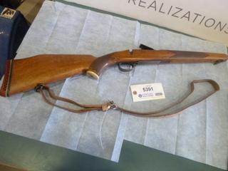 Wooden Rifle Stock with Shoulder Sling, * Note: Unknown Make and Caliber (Upstairs)