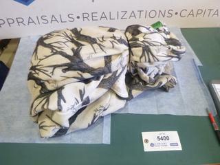 Camo Pattern Hooded Jacket and Pants, Size Large (Upstairs)
