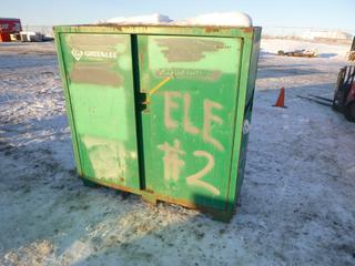 (1) Greenlee Metal Storage Container, Size 2 Ft. x 5 Ft. x 5 Ft. (Row 4)