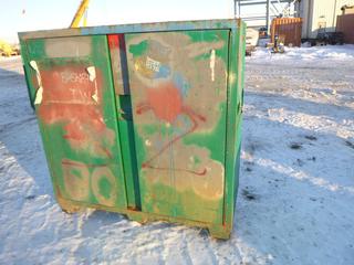 (1) Greenlee Metal Storage Container, Size 2 Ft. x 5 Ft. x 5 Ft. (Row 4)