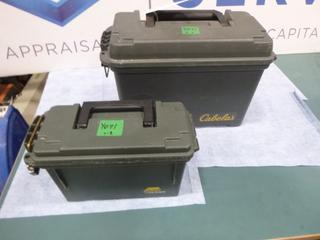 (2) Ammunition Cases: (1) Cabelas and (1) Plano Plastic (Upstairs)
