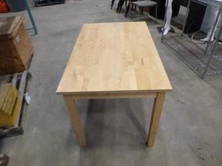 (1) Wooden Table, 47 In. x 29 In. x 29 In., *NOTE: Assembly Required* (H)