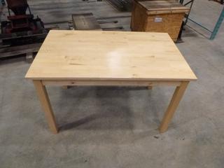 (1) Wooden Table, 47 In. x 29 In. x 29 In., *NOTE: Assembly Required* (H)