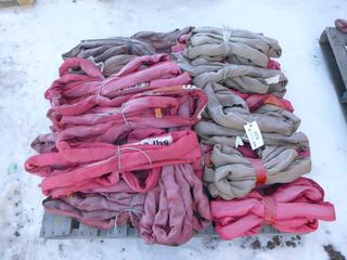 Assortment of Round Slings, 12 and 16 Ft. 13,000 lbs., 10 Ft. 14,000 lbs., 6 and 8 Ft. 12,000 lbs., 10 Ft. 17,000 lbs. (Row 5)