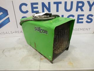 Patron Commercial Industrial Portable Air Heater, Model P9000, 1 Phase, 38 A, 240 V, Output 9000 W (P-3-1)