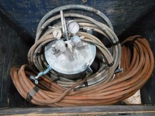 Paint Pot Air Hose and Case, (K-1-1)