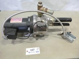 Grundfos Water Pump, 1/2 HP Motor, 115V, Model # JP-5, (E-1)