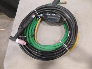 Weld Craft 200 Amp 25 Ft (Long) Tig Torch W/ Flex Head & 50 Ft. of Argon Hose, (E-1)