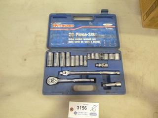 Westward 20 Piece 3/8 In. Drive Socket Wrench Imperial Set, (E-1)