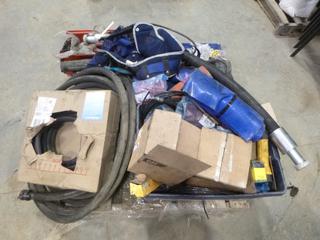 Qty of Assorted Hoses, Fittings, Caterpillar (CAT) Parts, Electrical Components, Safety Harness, Braided Cable (N-5-3)