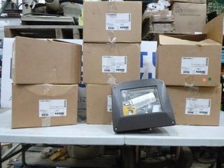 (7) Keene 3-in-1 Wall Mount Lighting Fixtures, Three Fixtures in One: Cutoff, Flood and Forward Throw Lighting, Part FPM175MAL-T (K-2-1)