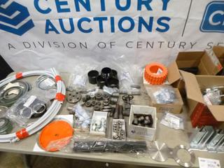 Qty of Misc. Parts and Hardware: Metal Gaskets, Pipe Fittings, Metal Bends, Connector T's, Connection 90's, Small Motor, etc. (K-2-1)