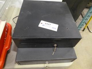 (2) APG Cash Drawers with Working Lock and Keys, Size 17 In. x 16 In. x 4.5 In. (F1)