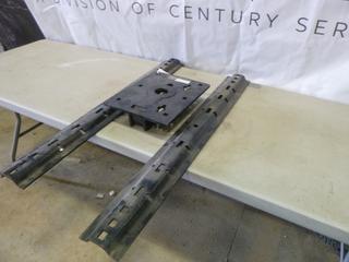 DSP Hitch 74710, Folding Goose Neck, Ball 2 5/16 In. GTW 26,000 lbs., DSP Fifth Wheel or Goose Neck Hitch Rails 73512, (P-1-3)