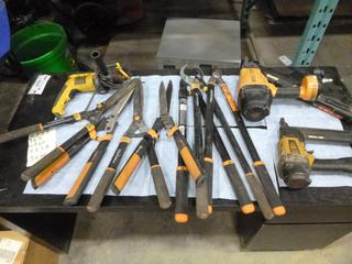 Qty of Tools: Bostitch Air Nailers, Tree/Shrub Trimmers, Car Boot, 3/8 In. Drill, etc. (K-5-1)