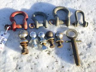 (4) Various Size Clevises, (3) 2 In. Ball Hitch, (1) 2 5/16 In. Ball Hitch, (1) 1 7/8 In. Ball Hitch (Row 3)