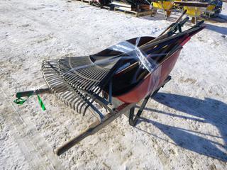 Garant Wheel Barrow with Assorted Yard Tools (Row 3)