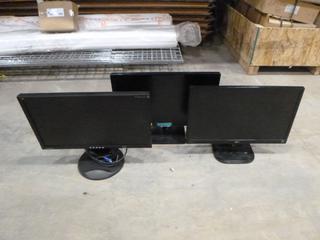 (3) Computer Monitors: (1) Samsung, (1) LG, (1) View Sonic (P-3-2)