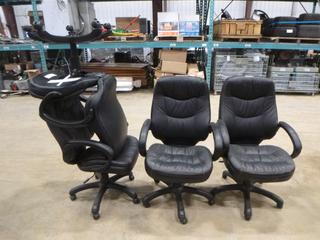(4) Adjustable Office Chairs on Casters (CRIB)
