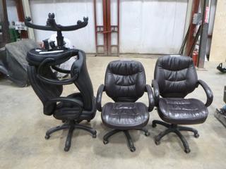 (4) Adjustable Office Chairs on Casters (CRIB)
