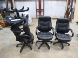 (4) Adjustable Office Chairs on Casters (CRIB)
