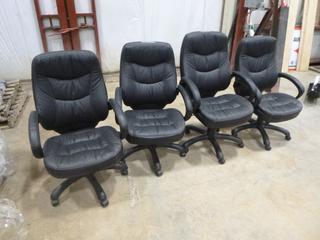 (4) Adjustable Office Chairs on Casters (CRIB)