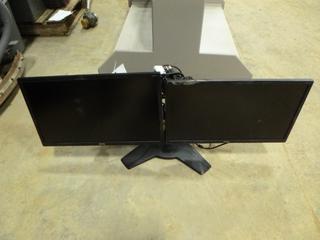 BenQ Double Computer Monitors on One System, Side by Side (P-2-2)