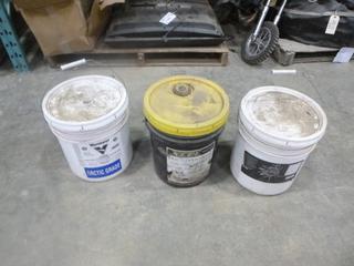 (3) 5 Gal. Pails of: (1) Vermeer Directional copper Boring Rod Compound, (1) Multi-Purpose Gear Oil 80W-90, (1) Bio-Stick Grease (M-1-1)
