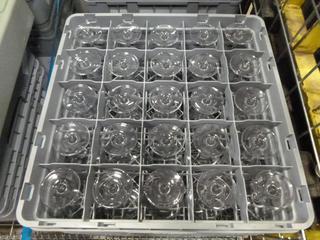 (6) Trays of Assorted Glass Ware: Water Glasses, Wine Glasses, Hi-Ball Glasses, etc., (2) Roller Carts and (3) Portable Insulated Coffee Decanters (R-1-2)