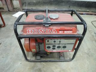 Honda Generator, Model EB 3000, SN GE300-1924699 *Note: Engine Turns Over* (Row 3)