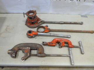 Assorted Ridged Threaders and Pipe Cutters (S-3-2)