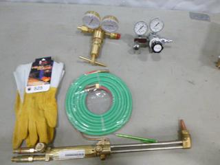 Cutting Torch Kit, Blue Shield Diablo 499 Torch, Regulators, Hose and Gloves (S41)