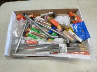 Qty of Welding Items: Welding Rods, Torch Tips, Flash Back Arresters, Misc. (E2)