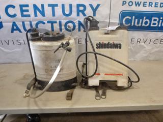 Shindaiwa Backpack Sprayer, Model SP415, c/w Backpack Sprayer (Unknown Make) (2 of 2 in B2)