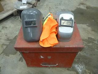 Tool Box c/w Tools, Torch and Welding Helmets (R-3-1)