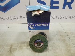 Unused Taipan Flap Sanding Discs, 40 Grit, 5 In. x 5/8 In., Part TP-5850 (B1)