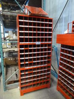 (3) Stackable Wurth 40 Compartment Bolt Bins with (2) Wall Attachment (Z)