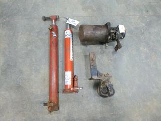 (1) 1 Ton Ram, (1) Shur-Lift Cylinder, (1) Pintle Hitch, (1) Wilson Hydraulic Pump Motor (J-4-2)